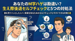 あなたのM字ハゲは勘違い？生え際後退セルフチェックと5つの対処法